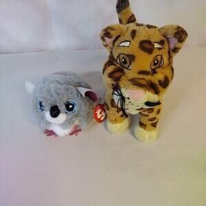 Ty Beanie Balls Katy Koala Leopard Plush Lot 2 Mini Stuffed Animal Toys Cute